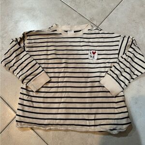 Zara x Disney x Mickey long sleeve striped shirt. Size 7